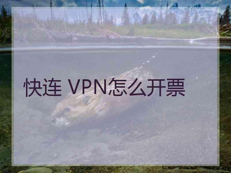 快连 VPN怎么开票